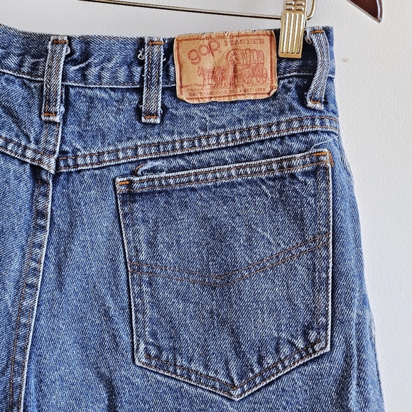 Vintage 90s Gap Denim Cut Off Shorts High Rise 30” Waist Size M Blue Jean - Picture 5 of 14